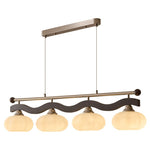Caldwell Linear Pendant Light – Modern Glass Rail for Kitchen Island and Dining