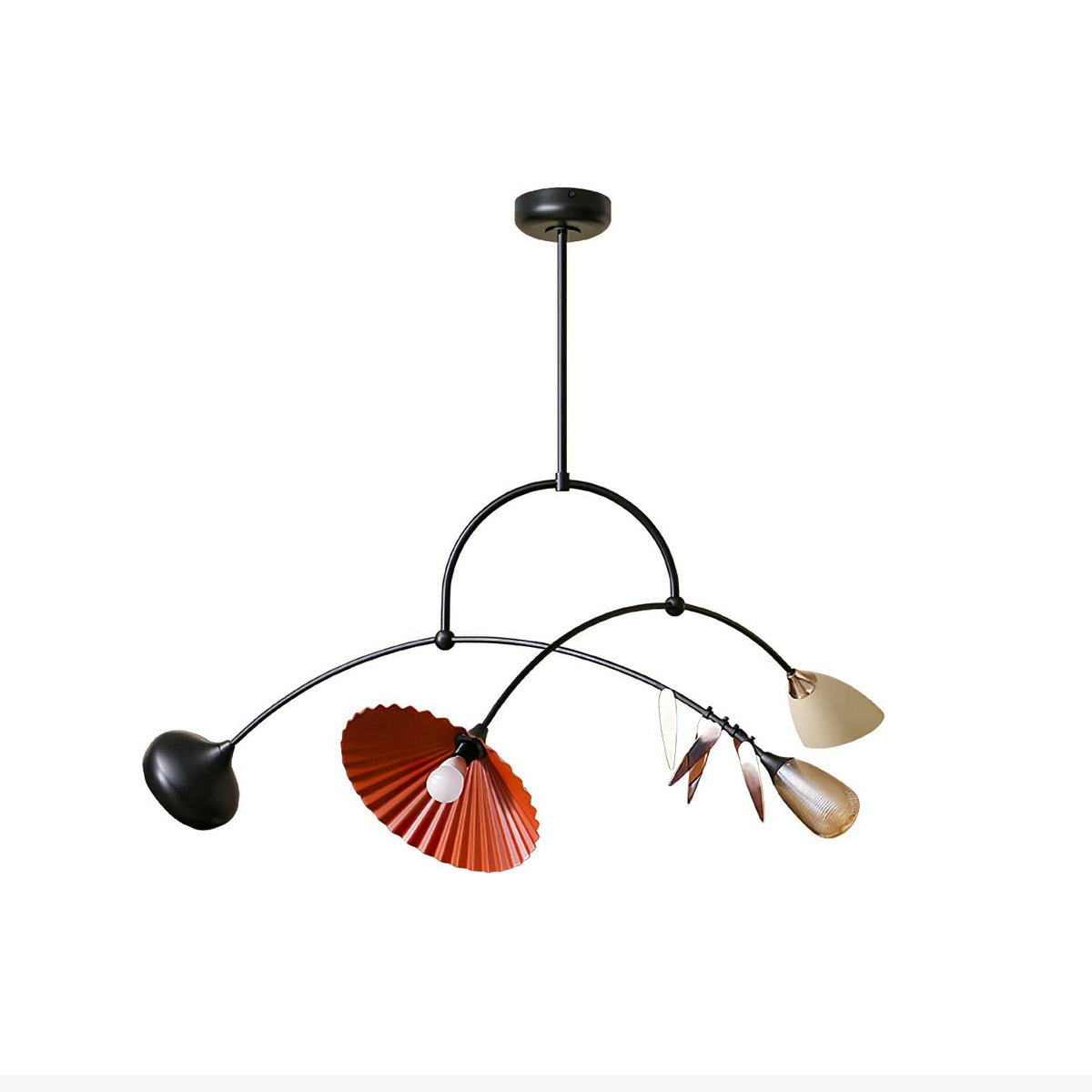 Calibra Mobile Chandelier – Modern Kinetic Glass Pendant Light for Dining Room