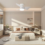 Calix 28 Inch LED Ceiling Fan Light with Remote, Modern Low Profile Flush Mount