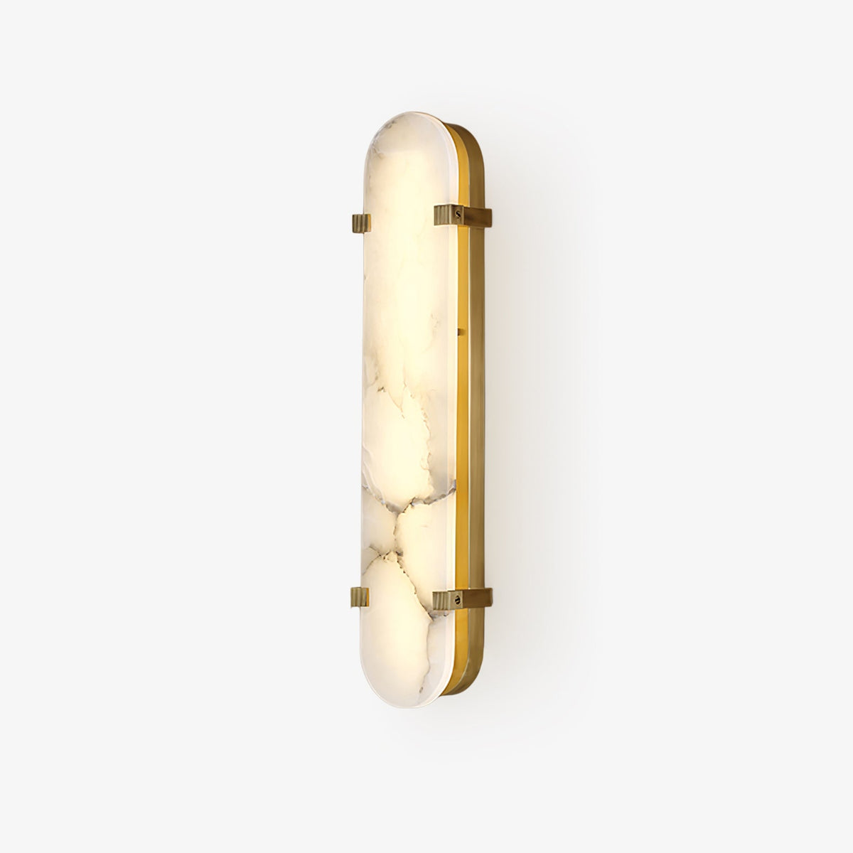 Calla Alabaster Wall Sconce in Brass Frame