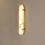 Calla Alabaster Wall Sconce in Brass Frame