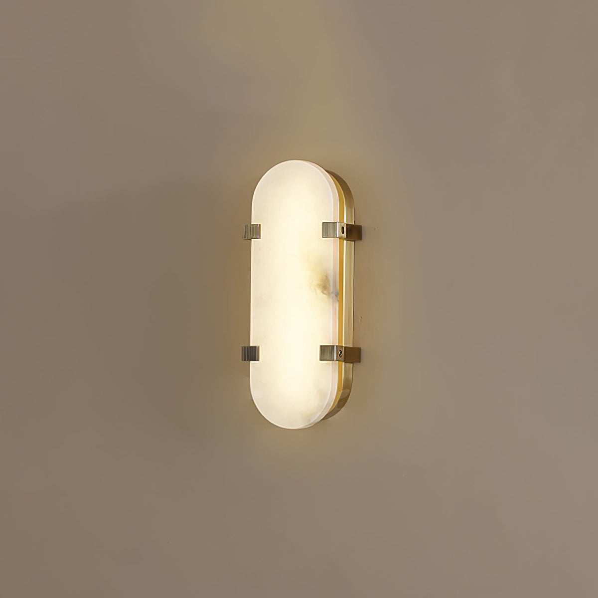 Calla Alabaster Wall Sconce in Brass Frame