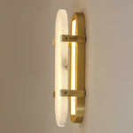 Calla Alabaster Wall Sconce in Brass Frame
