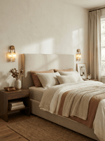Calla Ribbed Alabaster Wall Sconce with Antique Brass Accents