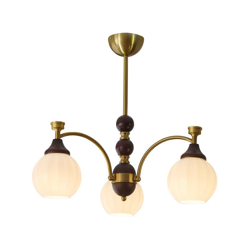 Callidora Modern Glass and Wood Chandelier for Dining Room and Entryway