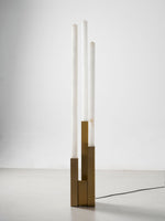Callisto Alabaster Floor Lamp – Sculptural LED Brass Floor Light
