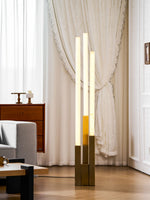 Callisto Alabaster Floor Lamp – Sculptural LED Brass Floor Light