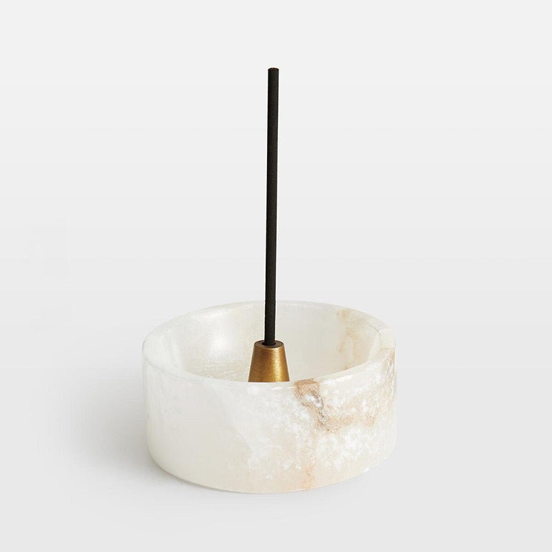 Calm Ring Marble Incense Holder with Brass Core