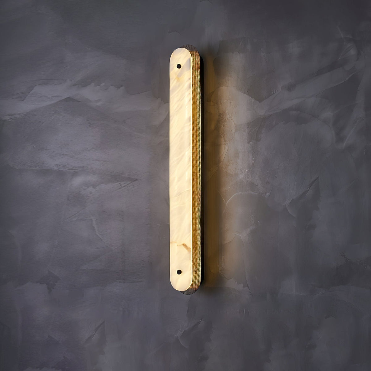 Calyxon Alabaster Wall Sconce in Brass Frame
