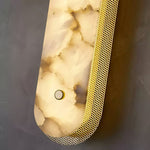 Calyxon Alabaster Wall Sconce in Brass Frame