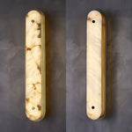 Calyxon Alabaster Wall Sconce in Brass Frame