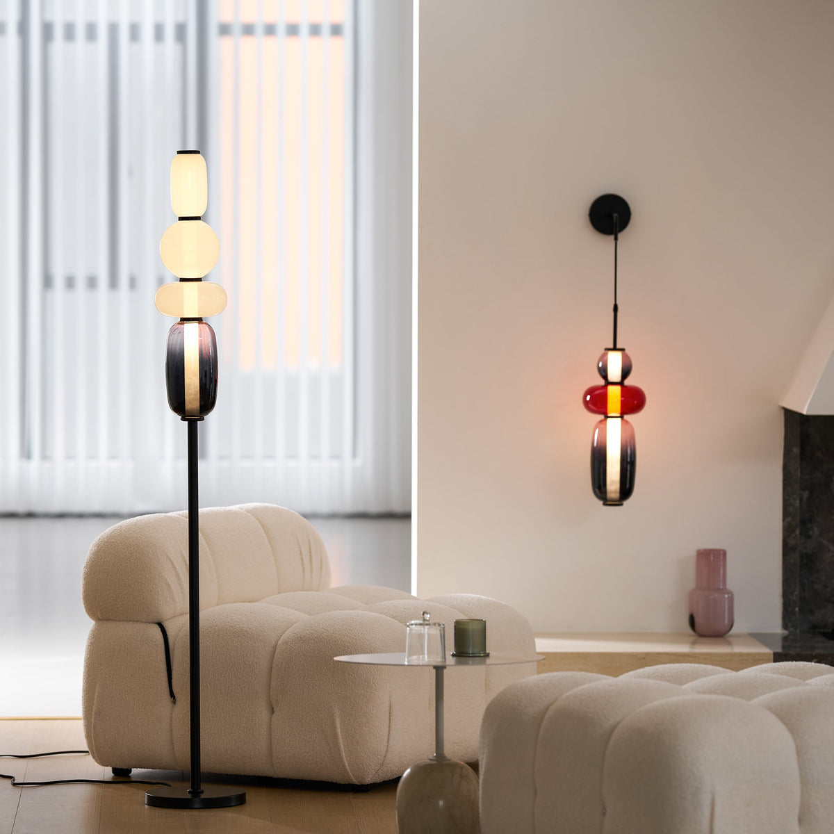 Candied Glass Wall Sconce – Hand-Blown Art Glass LED Wall Light