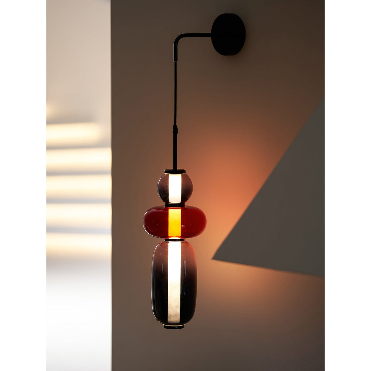 Candied Glass Wall Sconce – Hand-Blown Art Glass LED Wall Light