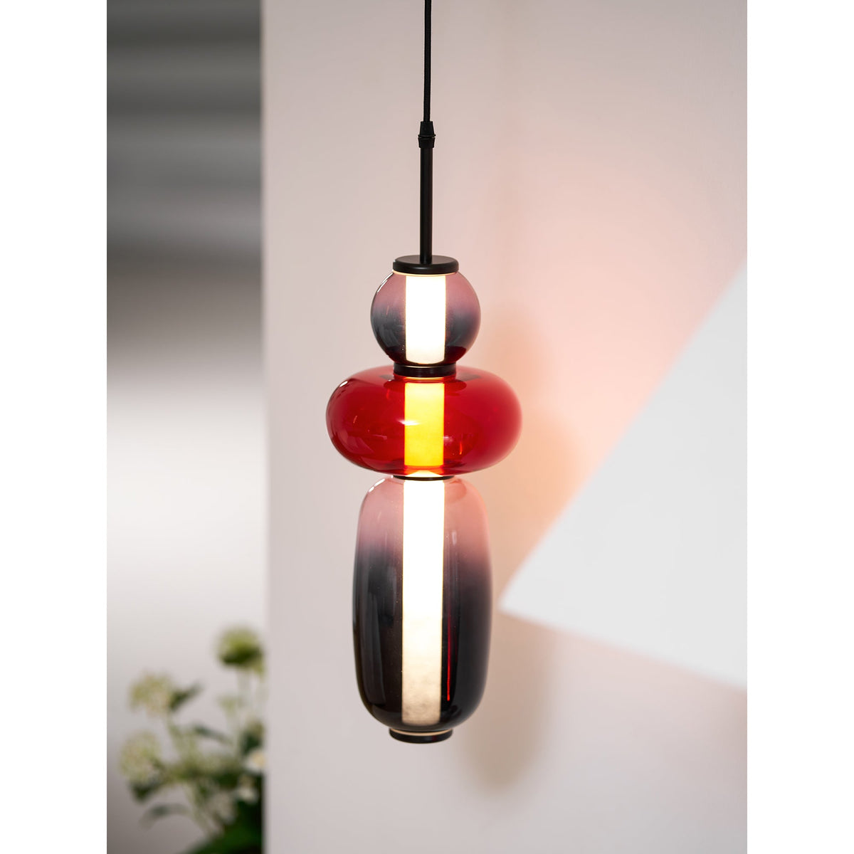 Candied Glass Wall Sconce – Hand-Blown Art Glass LED Wall Light