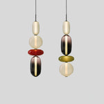 Candied Glass Combo Pendant Light – Artisan LED Multi-Shade Chandelier