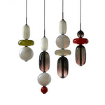 Candied Glass Combo Pendant Light – Artisan LED Multi-Shade Chandelier