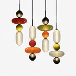 Candied Glass Combo Pendant Light – Artisan LED Multi-Shade Chandelier
