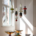 Candied Glass Combo Pendant Light – Artisan LED Multi-Shade Chandelier