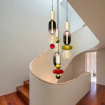 Candied Glass Combo Pendant Light – Artisan LED Multi-Shade Chandelier