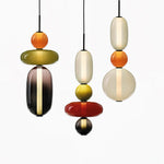 Candied Glass Combo Pendant Light – Artisan LED Multi-Shade Chandelier