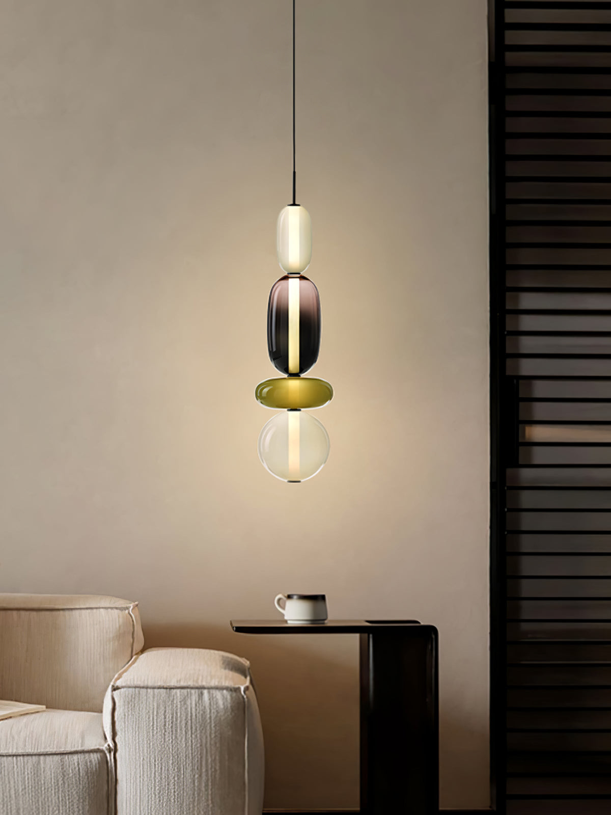 Candied Glass Combo Pendant Light – Artisan LED Multi-Shade Chandelier