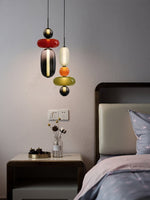 Candied Glass Combo Pendant Light – Artisan LED Multi-Shade Chandelier