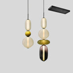 Candied Glass Combo Pendant Light – Artisan LED Multi-Shade Chandelier