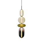 Candied Glass Combo Pendant Light – Artisan LED Multi-Shade Chandelier