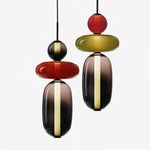 Candied Glass Combo Pendant Light – Artisan LED Multi-Shade Chandelier