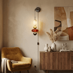 Candied Glass Wall Sconce – Hand-Blown Artisan LED Plug-In Light