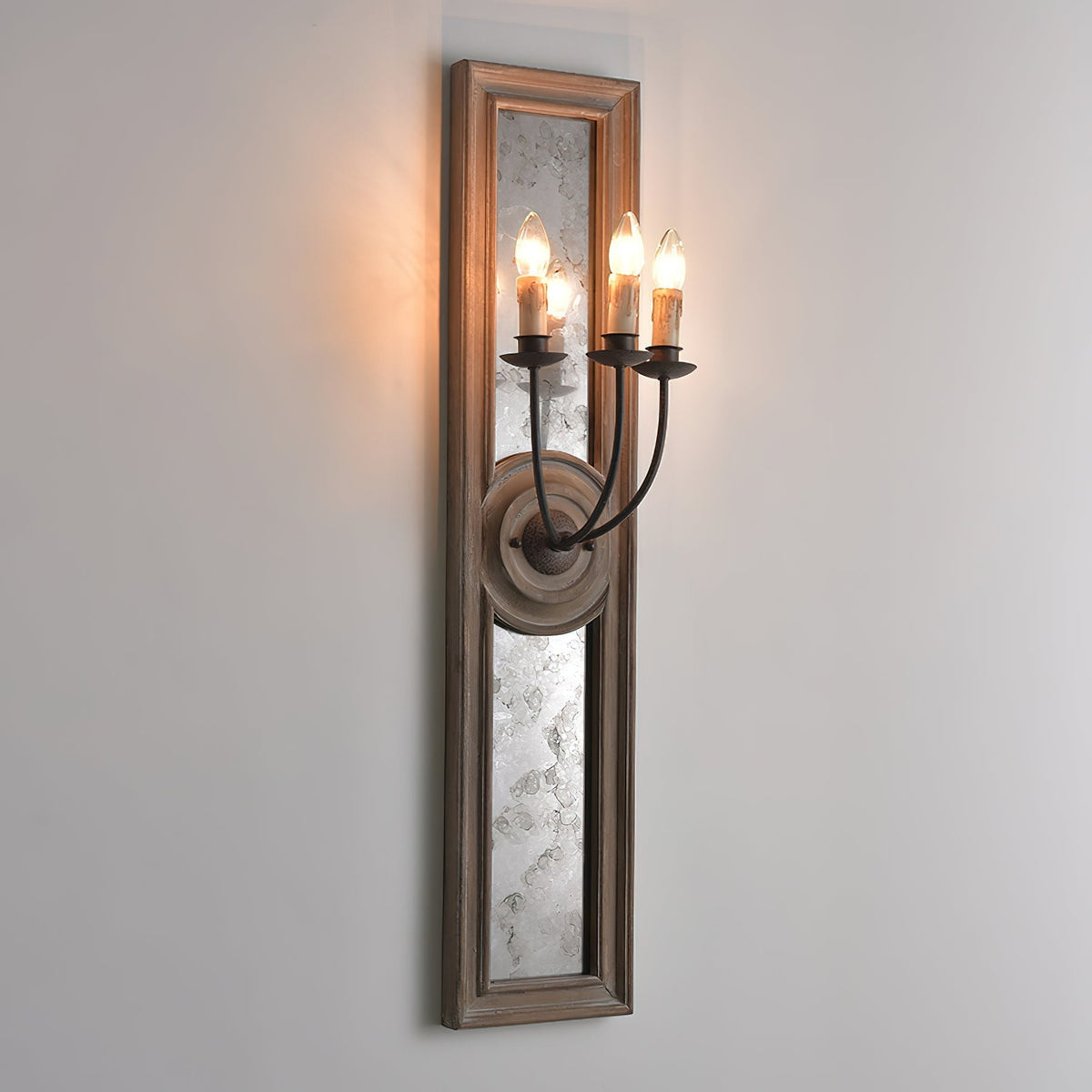 Candle 3 Light Mirrored Sconce