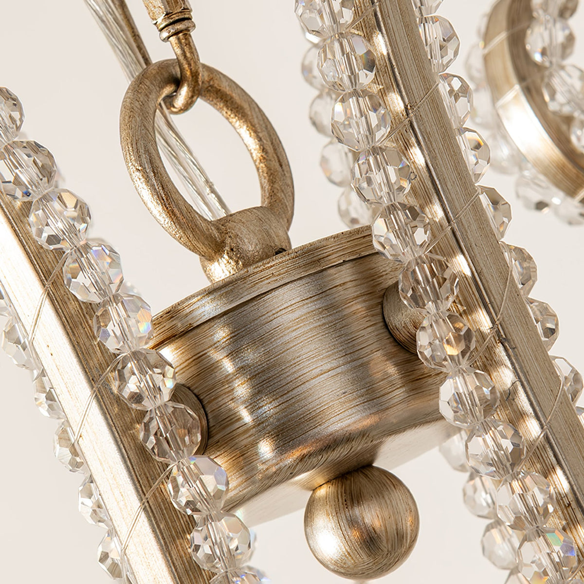 Crystal Candle Chandelier with Gold Finish, 8-Light Modern Classic Pendant