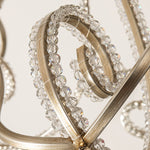Crystal Candle Chandelier with Gold Finish, 8-Light Modern Classic Pendant