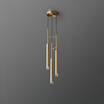 Candles Brass Pendant Light – Modern Minimalist Hanging Lamp for Kitchen Island and Dining Room