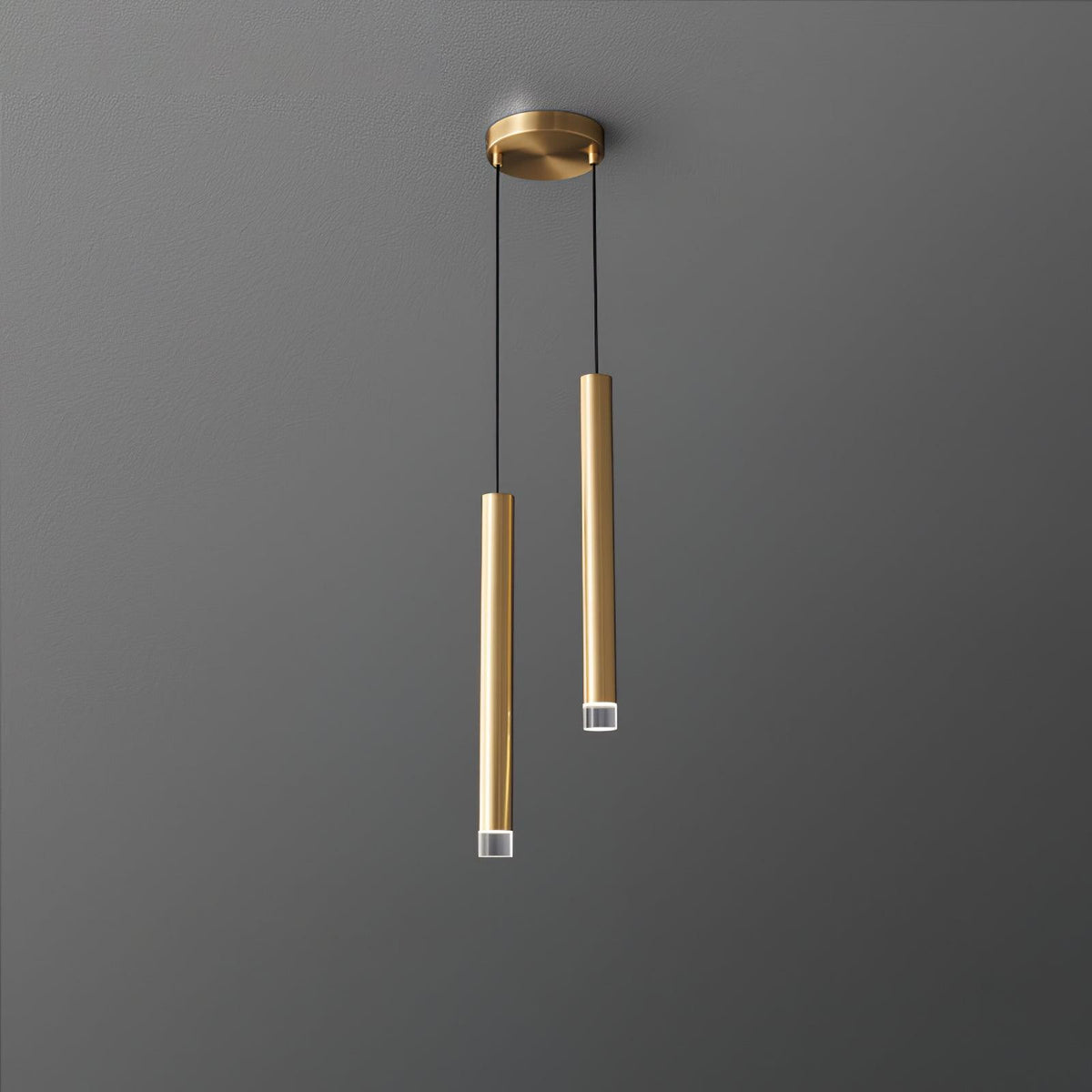 Candles Brass Pendant Light – Modern Minimalist Hanging Lamp for Kitchen Island and Dining Room