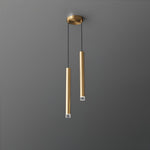 Candles Brass Pendant Light – Modern Minimalist Hanging Lamp for Kitchen Island and Dining Room