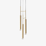 Candles Brass Pendant Light – Modern Minimalist Hanging Lamp for Kitchen Island and Dining Room