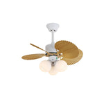Candy Breeze Designer Ceiling Fan Light with Pastel Blades and Amber Glass Shade