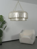 Capiz Aurelia Chandelier – Natural Shell Pendant Light for Dining & Living Spaces