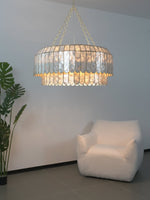 Capiz Aurelia Chandelier – Natural Shell Pendant Light for Dining & Living Spaces