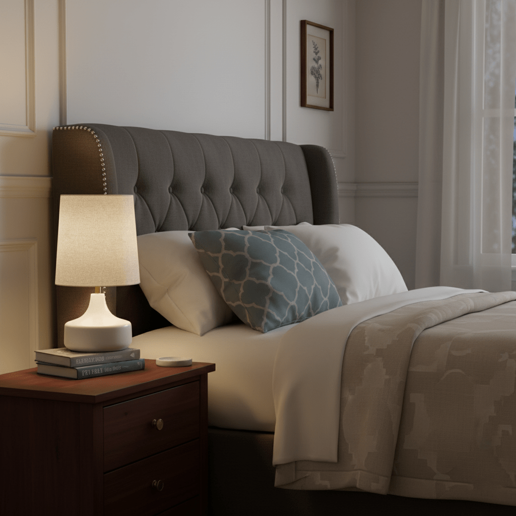 Caroline Ceramic Table Lamp – Sculptural Bedside Lighting in Cream or Grey-Green