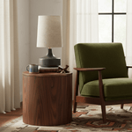 Caroline Ceramic Table Lamp – Sculptural Bedside Lighting in Cream or Grey-Green