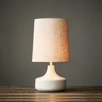 Caroline Ceramic Table Lamp – Sculptural Bedside Lighting in Cream or Grey-Green