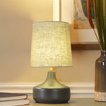 Caroline Ceramic Table Lamp – Sculptural Bedside Lighting in Cream or Grey-Green