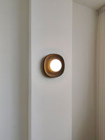 Carrara Cusp Marble Wall Sconce with Opal Glass Sphere
