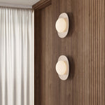 Carrara Cusp Marble Wall Sconce with Opal Glass Sphere