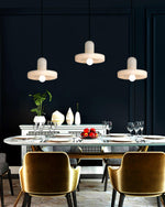 Carrara Alabaster Pendant Light – Modern Minimalist Ceiling Lamp