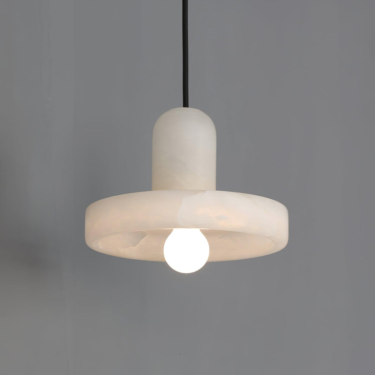 Carrara Alabaster Pendant Light – Modern Minimalist Ceiling Lamp