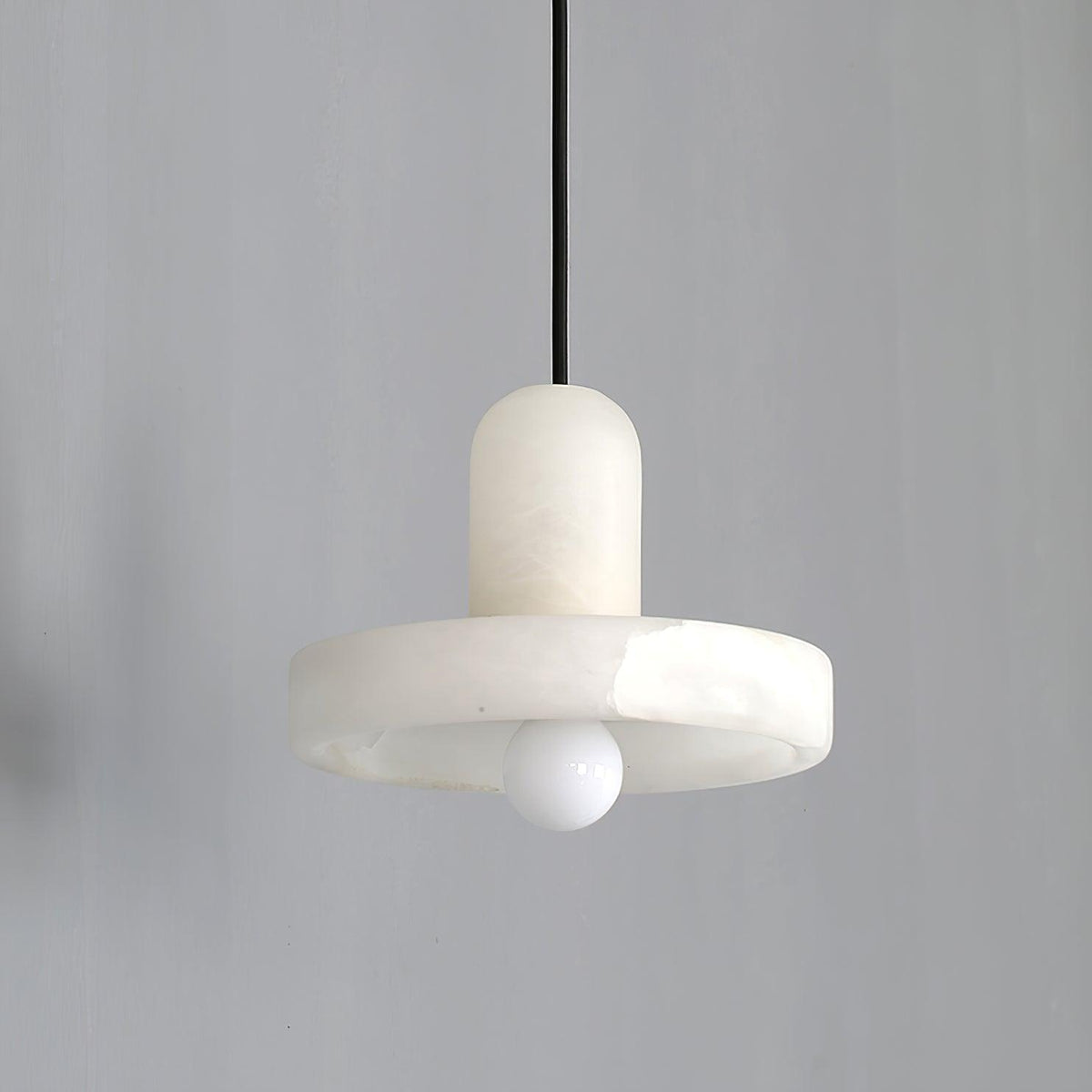 Carrara Alabaster Pendant Light – Modern Minimalist Ceiling Lamp