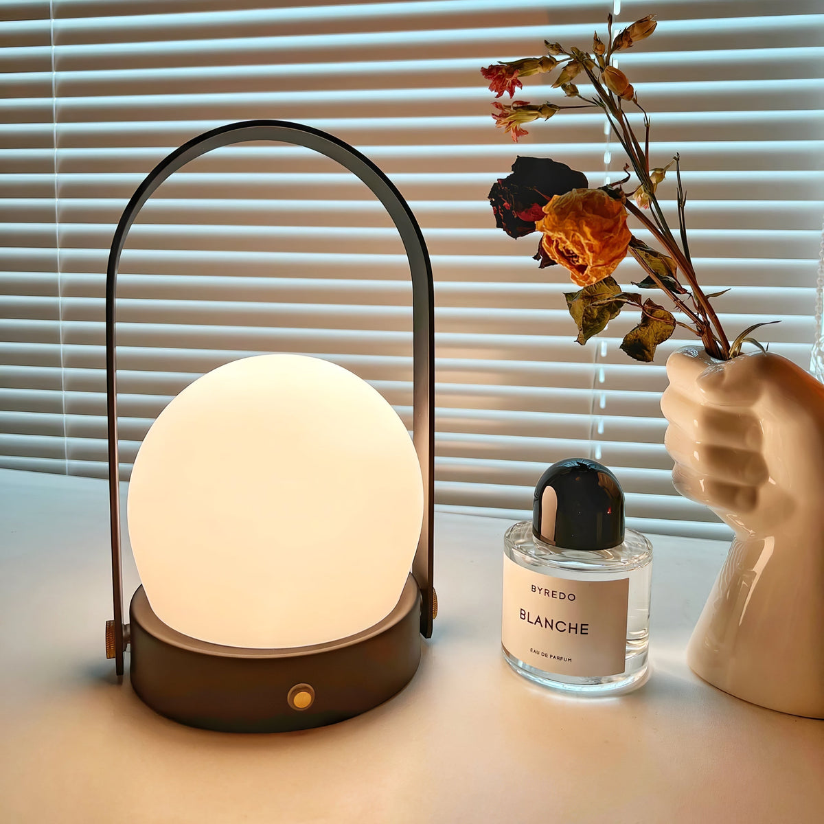 Carrie Built In Battery Table Lamp